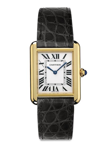 cartier tank black face|cartier yellow gold tank watch.